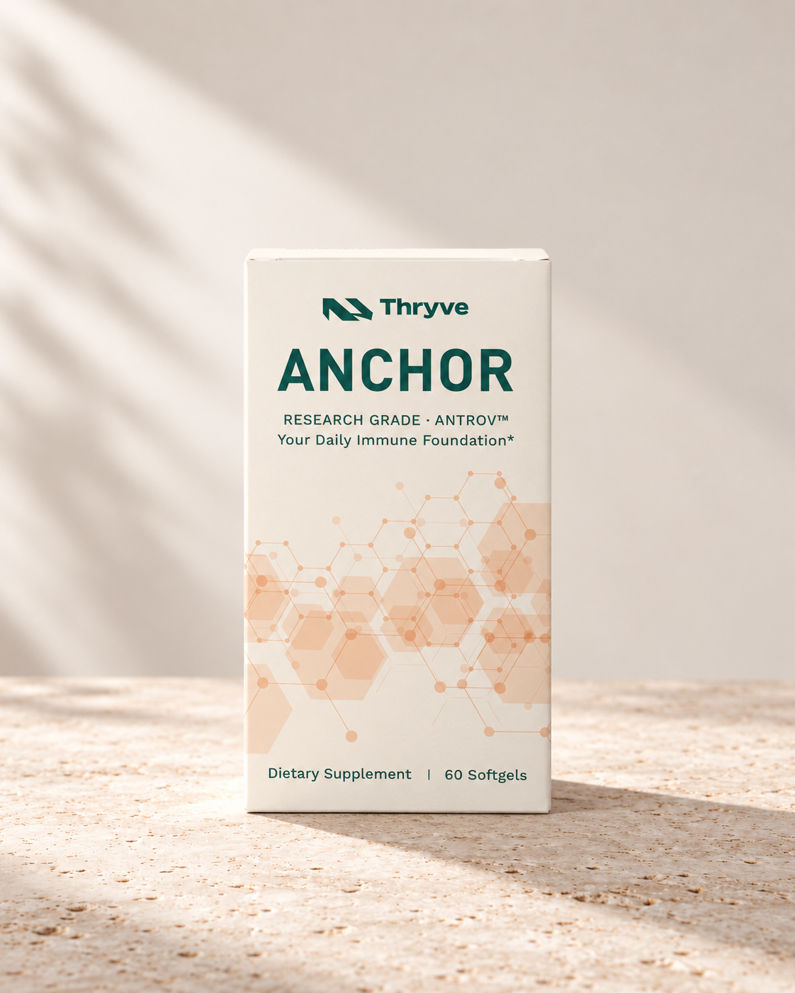 Thryve ANCHOR Antrodia Softgel dietary supplement, 60 softgels, front packaging